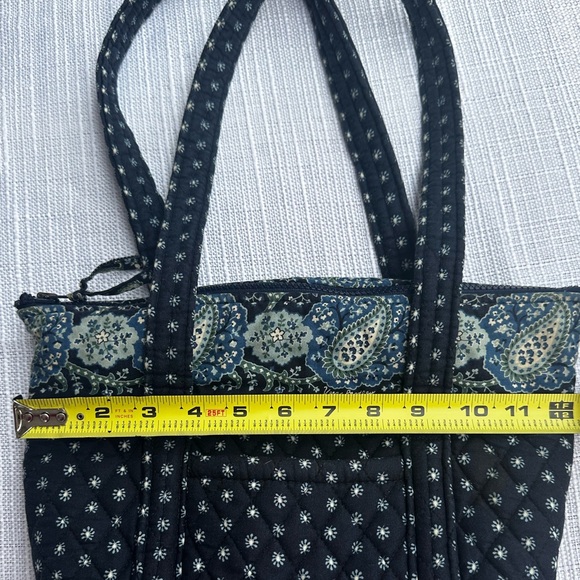 🌊 Woman’s Vera Bradly Seaside Blue Multi Pocket 100% Cotton Purse/Bag - Picture 3 of 11